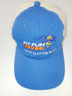 FIT FUN YOUNG UNISEX BEACH WASH MESH HAT - ONE SIZE -  BLUE MOON / STONE