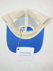 FIT FUN YOUNG UNISEX BEACH WASH MESH HAT - ONE SIZE -  BLUE MOON / STONE