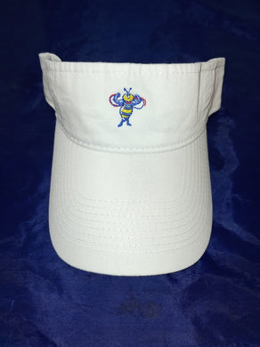 FIT FUN YOUNG UNISEX WASHED TWILL VISOR - ONE SIZE- WHITE