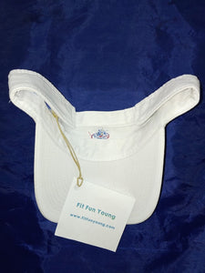 FIT FUN YOUNG UNISEX WASHED TWILL VISOR - ONE SIZE- WHITE